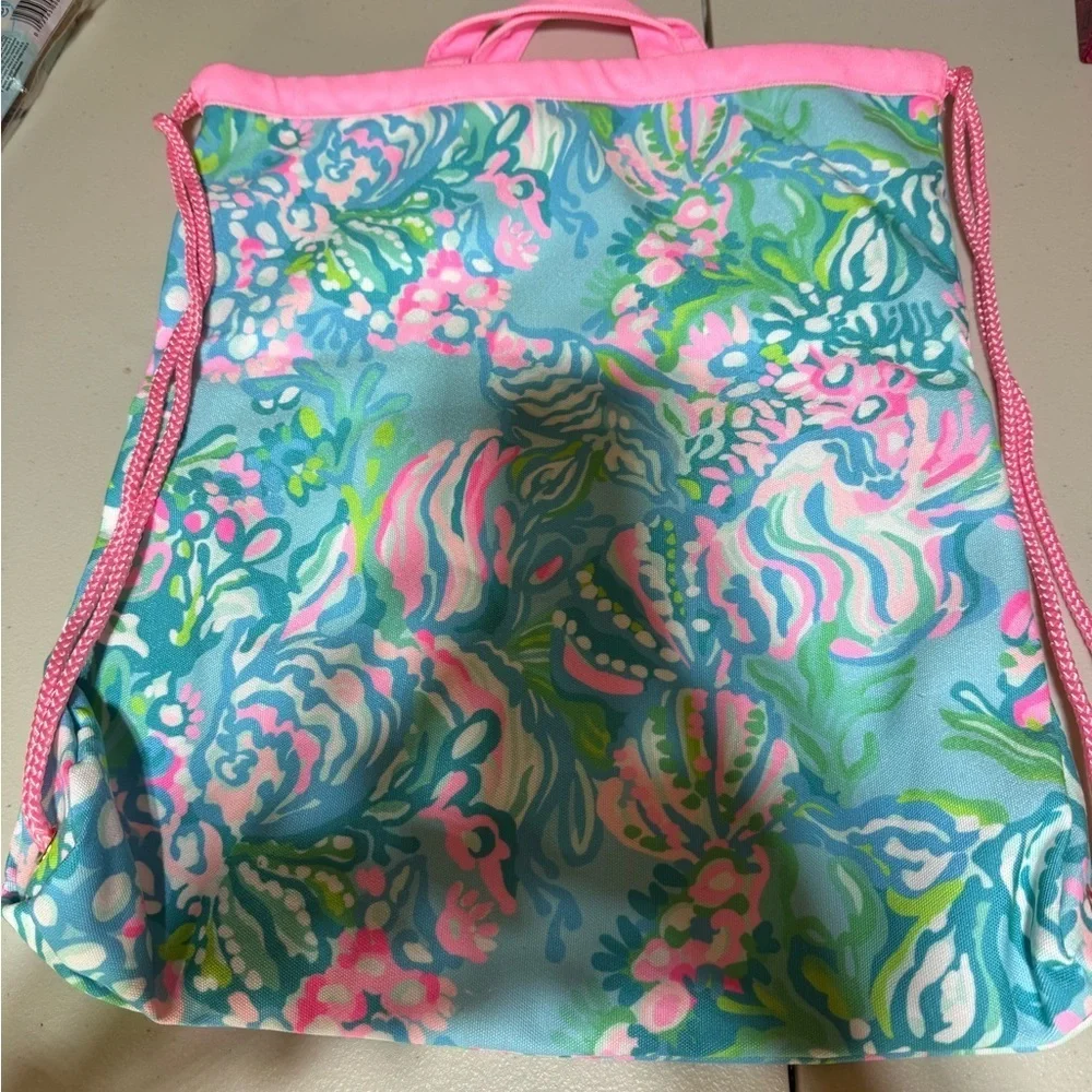 Lilly Pulitzer Drawstring Backpack EUC